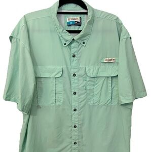 Magellan Outdoors Short Sleeve Button-Down Shirt in Mint